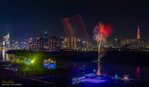 Phao hoa tai le khai mac Le hoi song nuoc tphcm 2024
