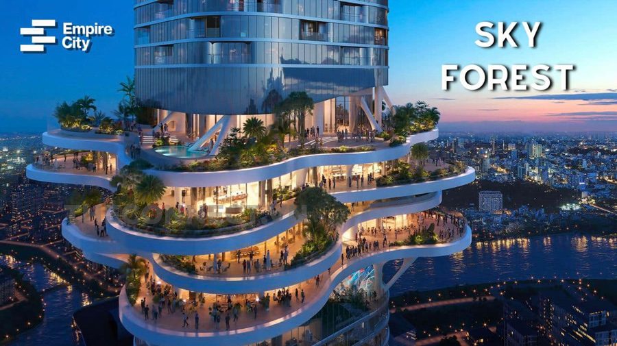 Phối cảnh tòa tháp 88 tầng tại dự án Empire City
