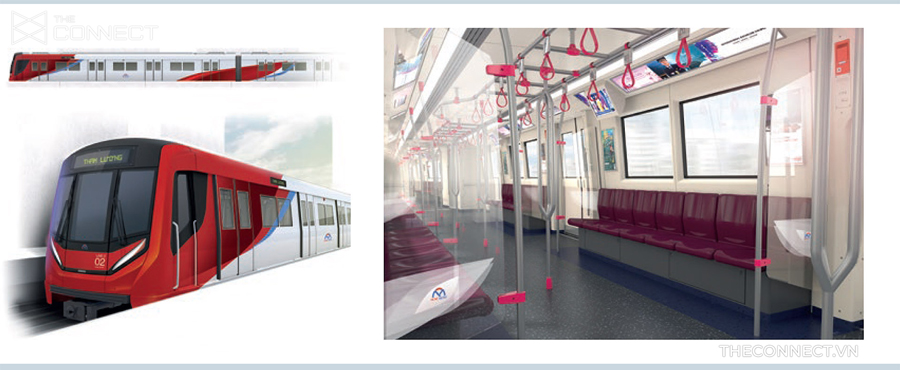 phoi canh hinh anh ben ngoai va thiet ke ben trong doan tau tuyen metro so 2