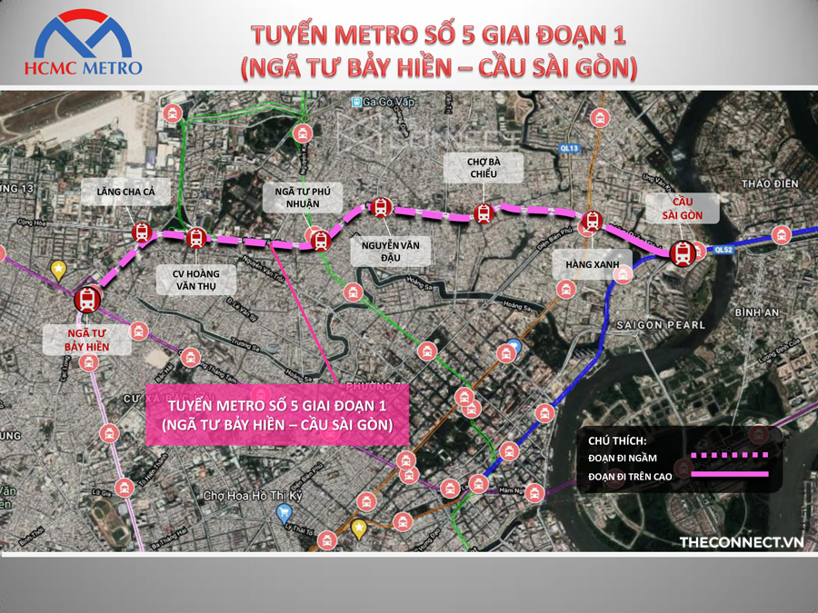 ban do tuyen metro so 5 giai doan 1