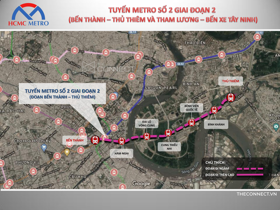 ban do tuyen metro so 2 giai doan 2 (doan ben thanh - thu thiem)