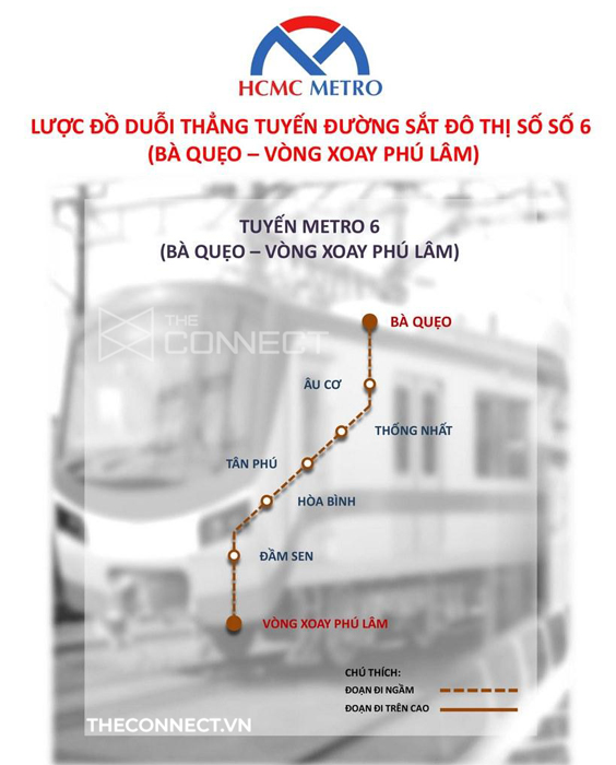 luoc do duoi thang tuyen metro so 6 (ba queo - vong xoay phu lam)
