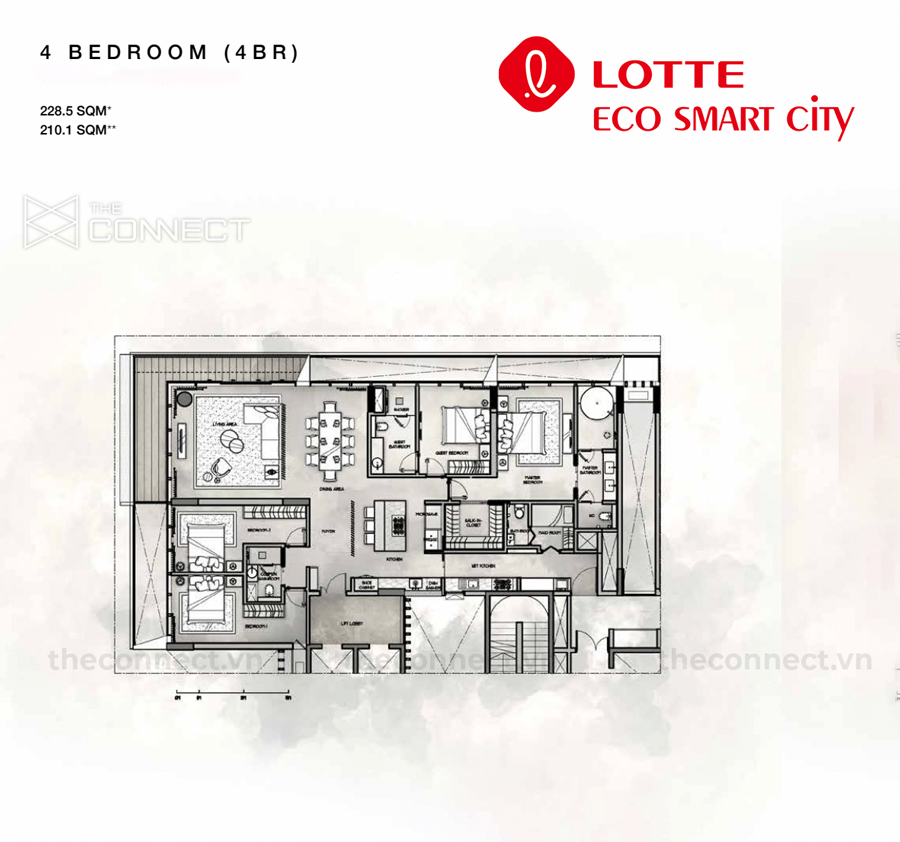 mat bang can ho 4 phong ngu du an lotte eco smart city thu thiem