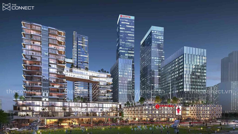 phoi canh khu thuong mai du an lotte eco smart city thu thiem