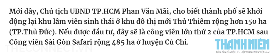 cong vien sinh thai 150ha tai thu thiem duoc tai khoi dong